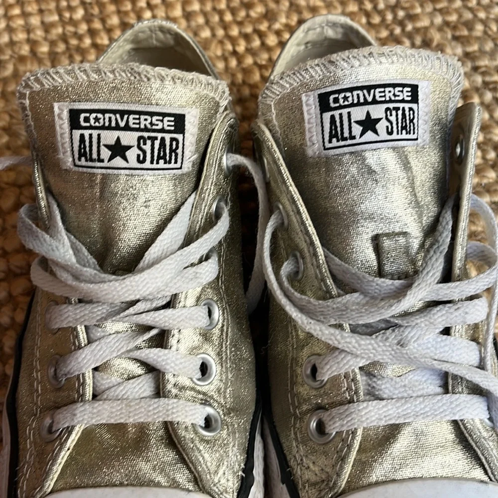Unisex Converse All Star CTAS Ox Light Gold/White 153181F Men 6 Women 8 - Picture 7 of 11